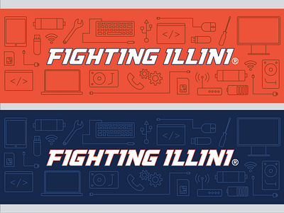 Illinois Athletics IT Services Twitter Image athletics blue icons it orange services tech technology twitter