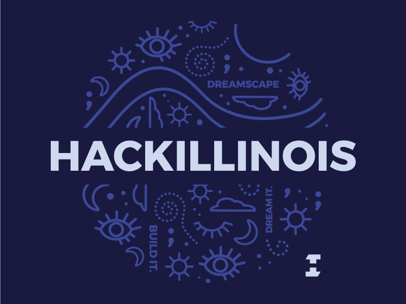 HackIllinois T-shirt Design dreamscape build dream illinois hackathon hack tshirt shirt