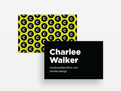 Business Cards black bold branding business cards c green lime patter personal portfolio