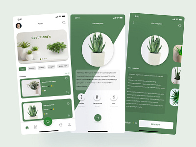 Plant-Mobile App - UI/UX Design adobe xd app design design figma mobileapp ui uiux user interface ux