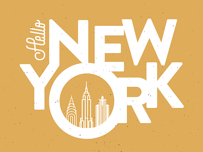 Hello, New York design illustration type typography