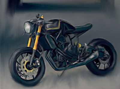 Scrambler Bike Digital ART animation bike design digital art graphic design illustration vector