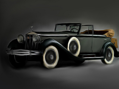 Rolls Royce Vintage Digital ART animation design digital art graphic design illustration vector vintage car