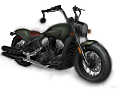 Bobber Rider Digital ART animation bike bobber rider digital art graphic design luxury vector