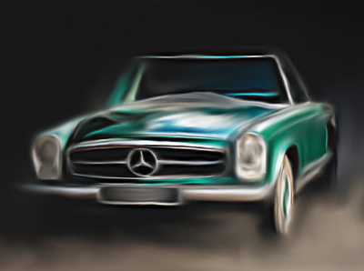 Mercedes Car Digital ART animation car design digital art graphic design illustration l vector