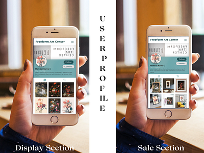 FreeForm Art Center User Profile Page app branding dailyui design figma portfolio ui ui design uiux ux ux design