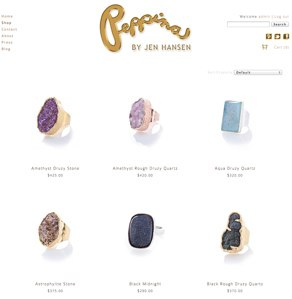 Peppina by Jen Hansen | Jewelry branding e commerce foxycart jewelry website logo design wordpress