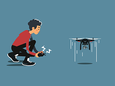 drone illustration art creative drone flat illustration quadcopter simple style ui webdesign