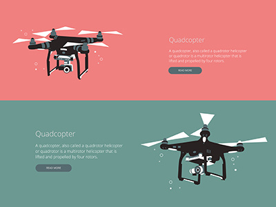 drone web banner art banner creative daily design drone illustration quadcopter web