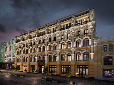 Kuznetsky most 3d architecture design exterior luxury render