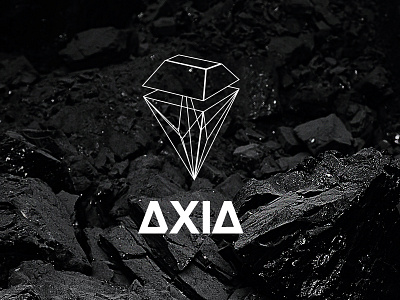 Axia Logo agency brand coal diamond identity logo mine