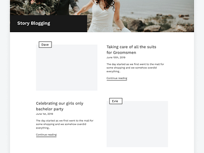 A wedding site with a blog - Day 1 of Daily Design