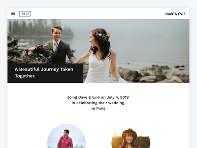 A wedding site with a blog - Day 1 of Daily Design