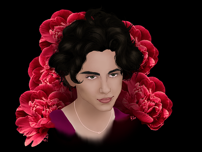 portrait of Timothee Chalamet design graphic design illustration