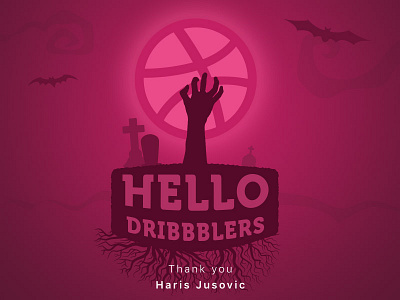 Hello Dribbblers 31 october debut dribbble halloween scary zombie