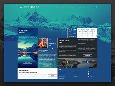 Lofoten Islands - website lofoten island travel web design website
