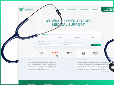 Medical service website medical web design website