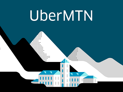 UberMTN Proposal car clean colorado illustration modern mountain rideshare stylized uber