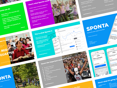 Sponta - Sample Proposal Deck app college colorado colorful denver education fresh fun pitch presentation school student