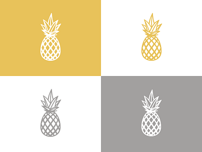 The Pine Logo Mark colorado denver detail friends fruit gold light modern pineapple sun yellow