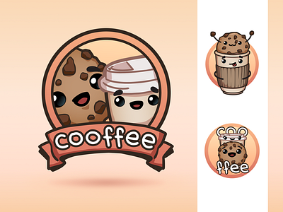 Coffee company logo coffee cookies illustration logo