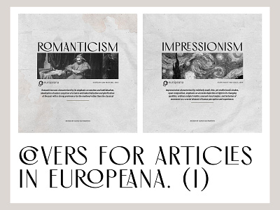 covers for articles in europeana. art genres and movements. (I) collage cover cover design graphic design typography