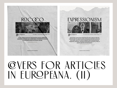 covers for articles in europeana. art genres and movements. (II) art collage cover cover design design graphic design typography