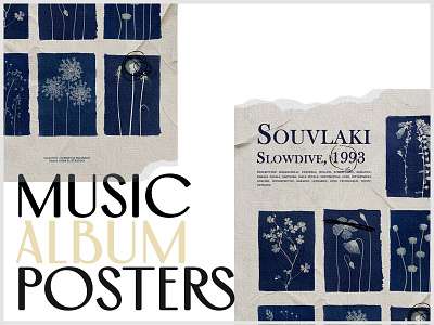 Souvlaki (Slowdive) album poster [light]. art collage design graphic design old paper poster typography