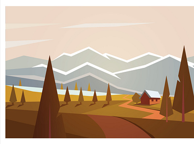 Late Fall Vector illustration art illustration illustrator low poly vector