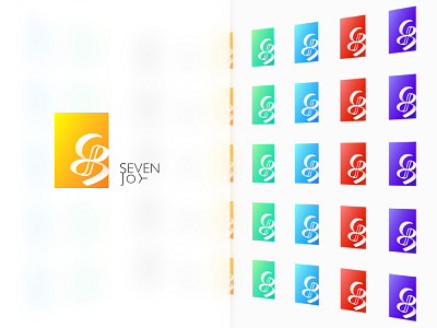 Seven Joy creative design illustration logo