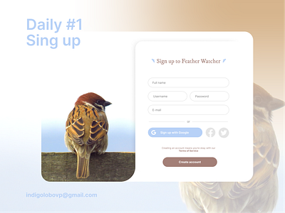 Sign up - Daily challenge design graphic design ui