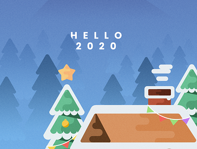 Hello 2020 app design illustration ui