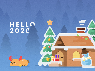 Hello! 2020 design illustration ui