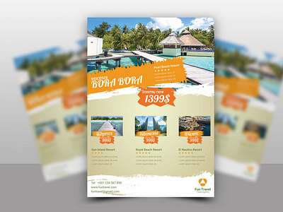 Travel Flyer Design corporate flyer design flyer flyer design graphic design modern flyer design print travel flyer