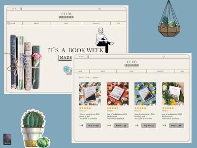 "BOOKLOVER" Landing Page figma landing ui ux web webdesign