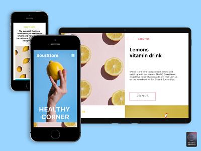 Lemon landing adaptation design figma graphic design landing ui ux web