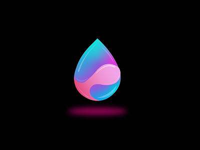 Glow adobe illustrator blue blur blurred effect glow gradient illustration pink purple tear drop transparency water drop