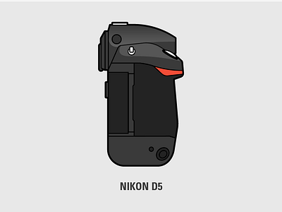 Nikon D5 Illustration art clip dslr focal lens minimal n nikon sticker vector