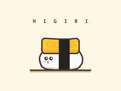 Egg Nigiri design illustration vector