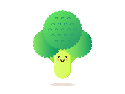 Brock apple broccoli cute design food illustration illustrator minimal vector vegetable