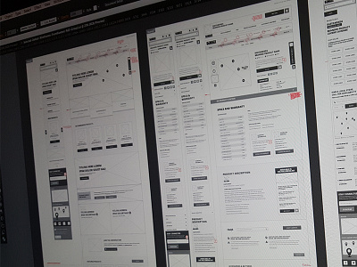 Wireframes in the works! illustrator ui ux