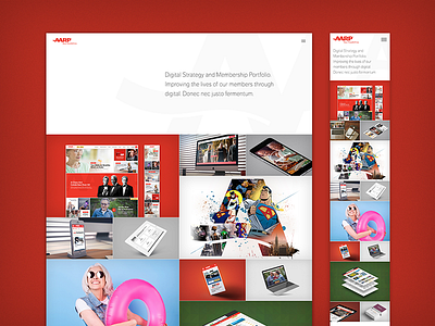 AARP Portfolio Concept creative direction digital responsive