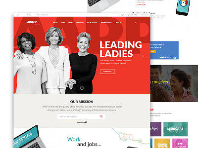 AARP Concept Home Page Redesign creative creative direction digital direction responsive