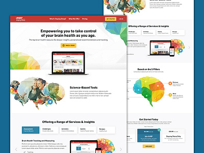 Staying Sharp Homepage brain games clean color creative direction ui