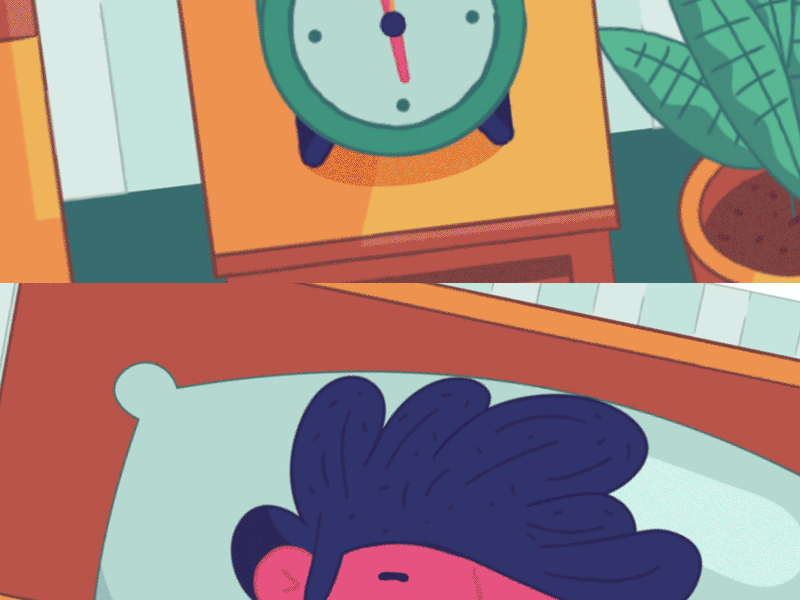 Timeless Alarm - Solana NFT alarm animated animation bedroom character clock dinosaurs doll gif illustration nft nftart room solana time