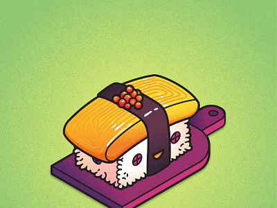 Sushi Japonica #1 - Tezos NFT flat illustration