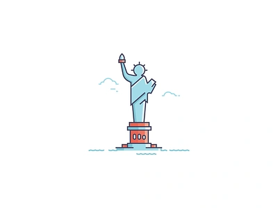 Statue of Liberty flat flatdesign flaticon icon iconoftheday illustration landmark liberty new york statue statueofliberty usa