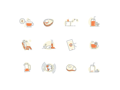 Night sleep with CBD treatment icon sets