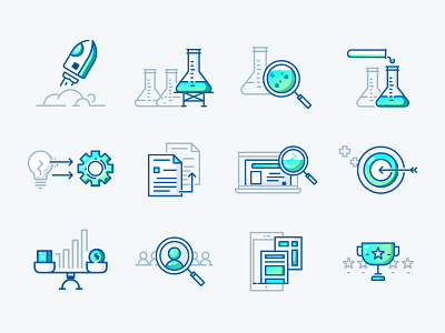 Business and Website icon sets apps business flat flat design flat icon icon sets iconography infographic launch line icon research