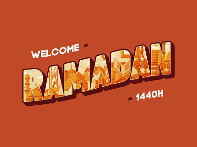 Welcome Ramadan Kareem 1440H flat flat design flat icon flat illustration forgive illustration islam muslim pray ramadan ramadan kareem ramadhan